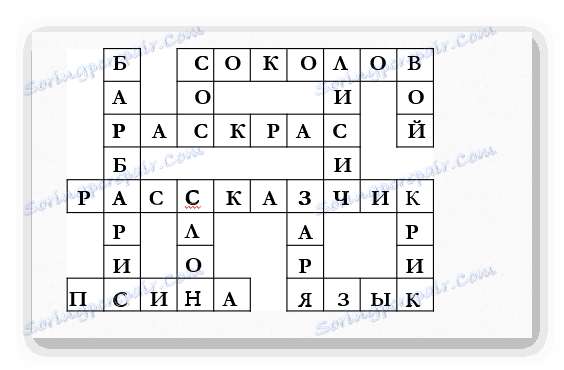 Tekst wpisany krzyżówka w programie PowerPoint