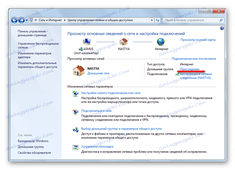 Lastnosti domače skupine v operacijskem sistemu Windows 7