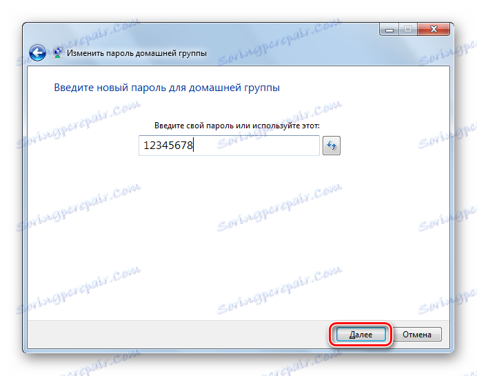 V operacijskem sistemu Windows 7 nastavite novo geslo za domačo skupino