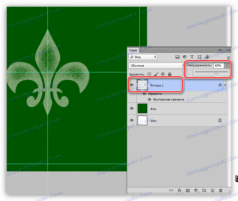 Snižování opacity vrstvy tvaru při vytváření vlastního vzoru ve Photoshopu