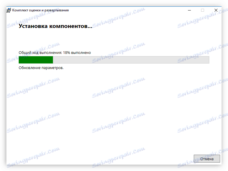 процес установки програмного забезпечення з пакету Windows Assessment and Deployment Kit