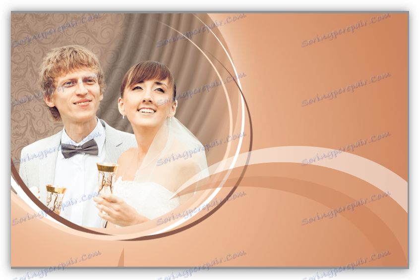 Umístěte prvek výzdoby z elipsy na plátno při zdobení fotografie ve Photoshopu