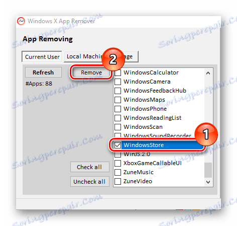 Odebrání úložiště pomocí nástroje Windows X App Remover v systému Windows 10