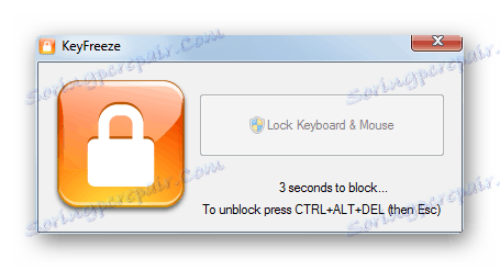 Процедурата за заключване в KeyFreeze в Windows 7 започва