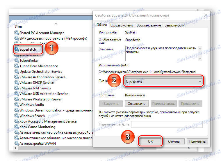 Zakázať službu Superfetch v systéme Windows