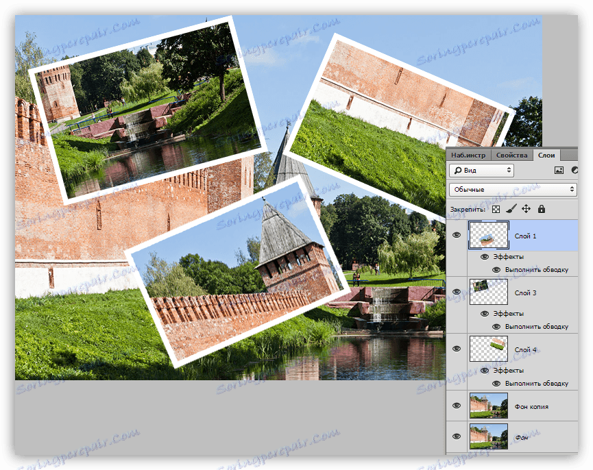 Opakovanie akcií s fragmentmi Photoshopu vo Photoshope