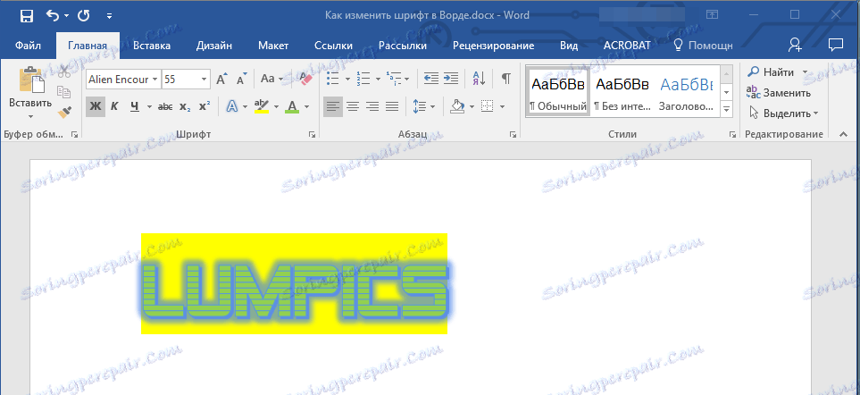 Zmenená farba písma v programe Word