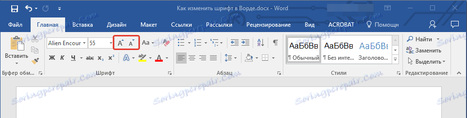Veľkosť písma krok za krokom v programe Word