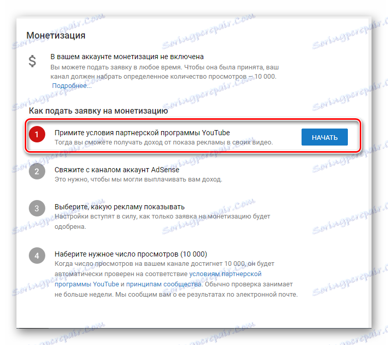 Prijmite podmienky partnerského programu YouTube