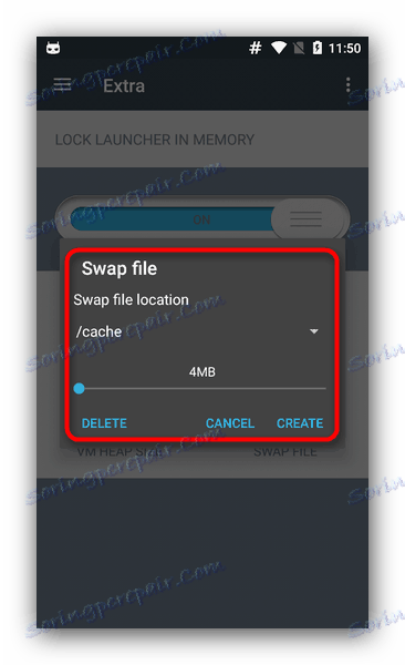 Креирајте свап датотеку у апликацији РАМ Манагер