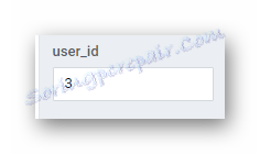 Zadejte pole user_id s identifikátorem talk na stránce historie práce webu VK Developers