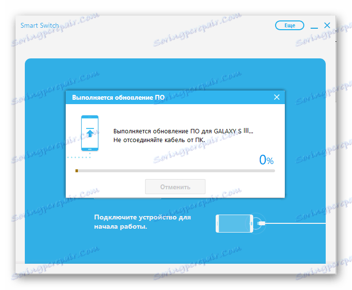 Firmvér aktualizácie pokroku Samsung Galaxy S3 GT-I9300 v Smart Switch