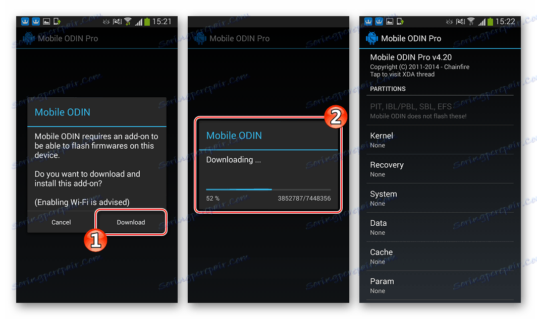 Samsung Galaxy S3 GT-I9300 Mobile Odin загрузка дополнительных модулей приложения