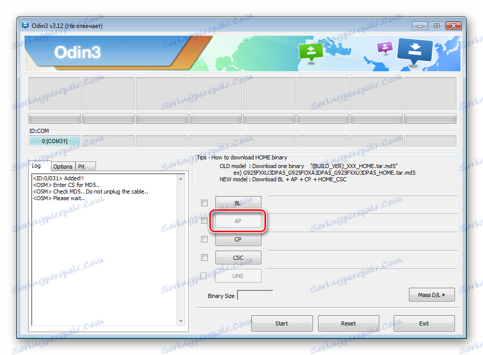 Samsung GT-i8552 Galaxy Win Duos Odin dodać oprogramowanie do programu