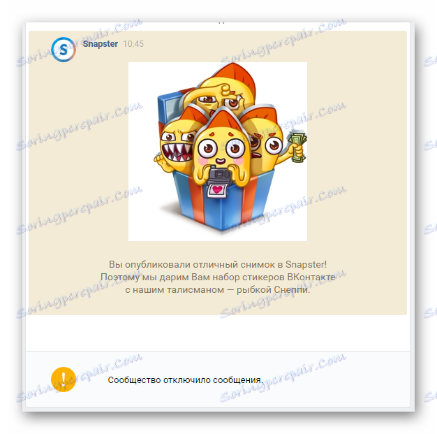 Úspěšně byly přidány Snappy samolepky s Snapset Vkontakte
