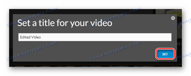 Даємо назву ролика в WeVideo