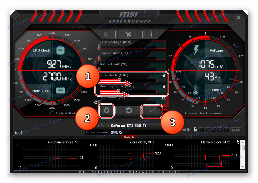 Gear gumb u MSI Afterburner