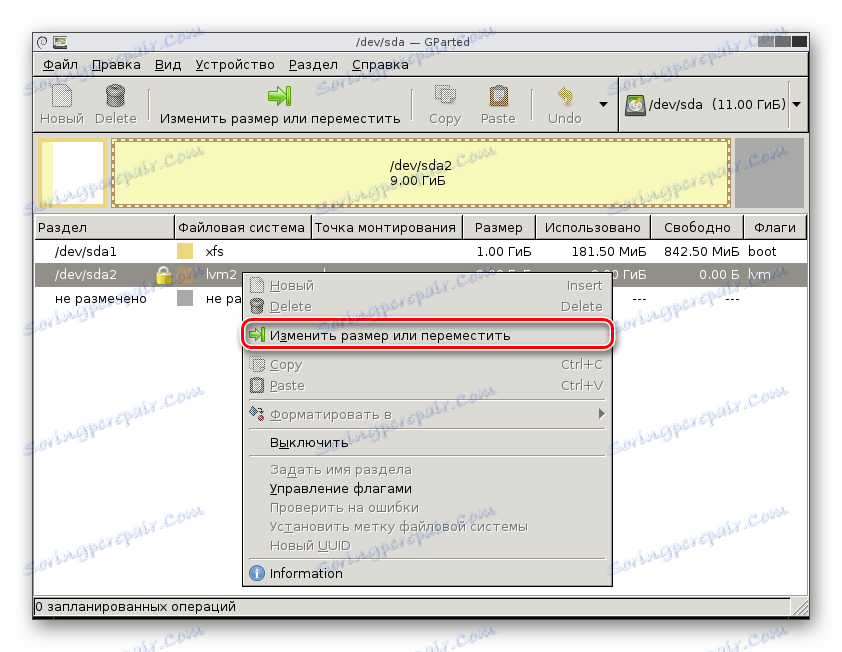 Razširite GParted Live v VirtualBox