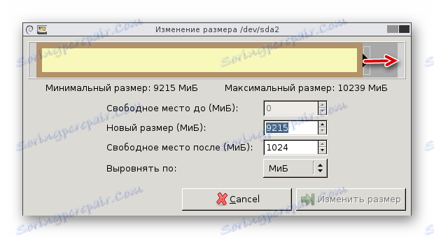 Spremenite velikost particije GParted Live v VirtualBox prek krmilnika