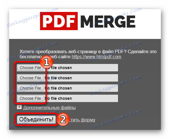 Łącz dokumenty PDF Usługa online Pdf Merge