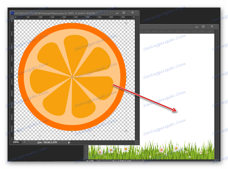 Prenesite sliko na platno Photoshop