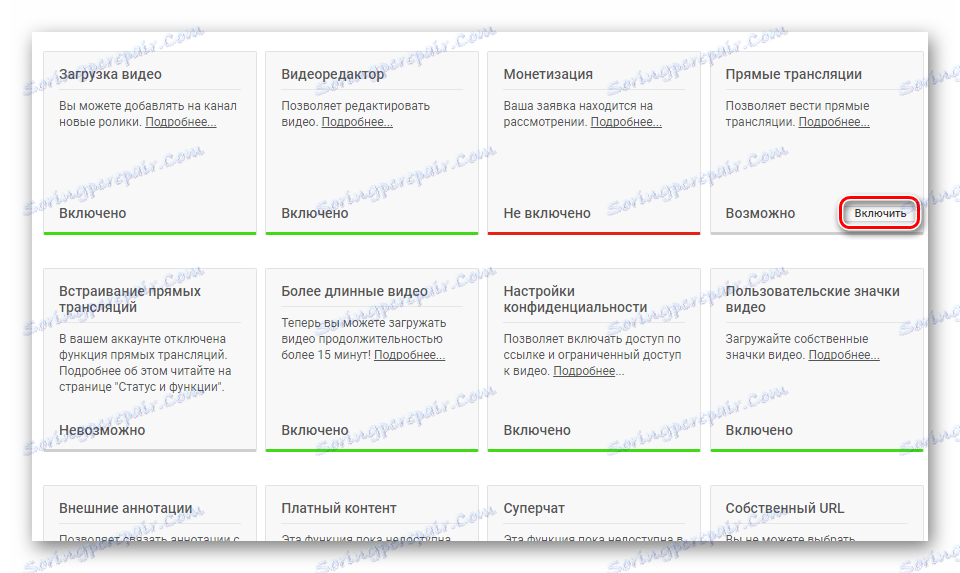 Активирайте поточното предаване на живо в YouTube