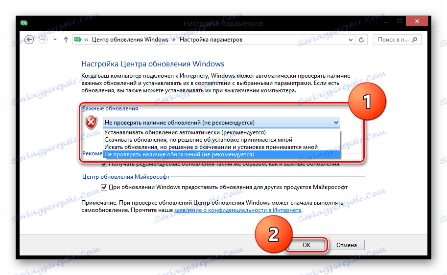 Windows 8 Možnosti nastavitve