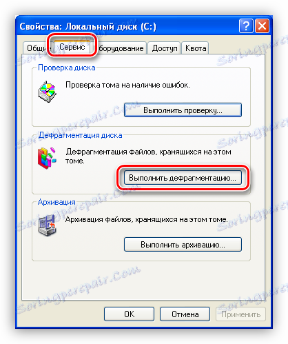 Kako začeti defragmentacijo trdega diska v operacijskem sistemu Windows XP