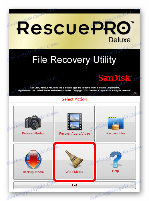 SanDisk RescuePRO прозорец