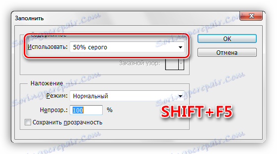 Prilagajanje polnjenja plasti s 50-odstotno sivo barvo, ko se v Photoshopu zmanjša trebuh