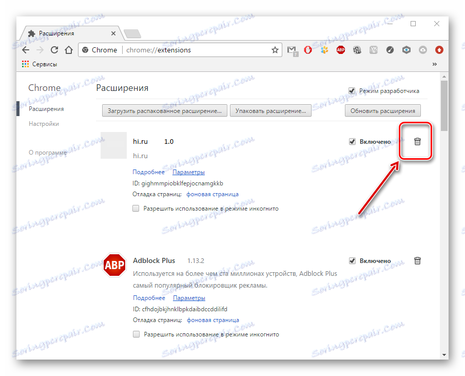 Odstraňovanie škodlivých rozšírení v prehliadači Google Chrome