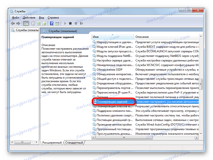 Prejdite do Plánovača úloh v Správcovi nehnuteľností v systéme Windows 7