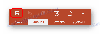 Uložiť tlačidlo v programe PowerPoint