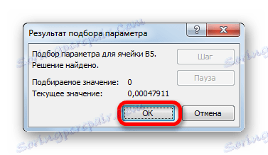 انتخاب پارامتر در مایکروسافت اکسل ساخته شده است