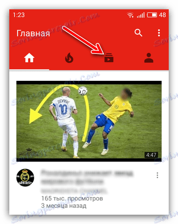 v YouTubu v telefonu