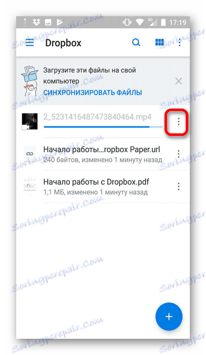 pracovať so súborom v dropbox na android