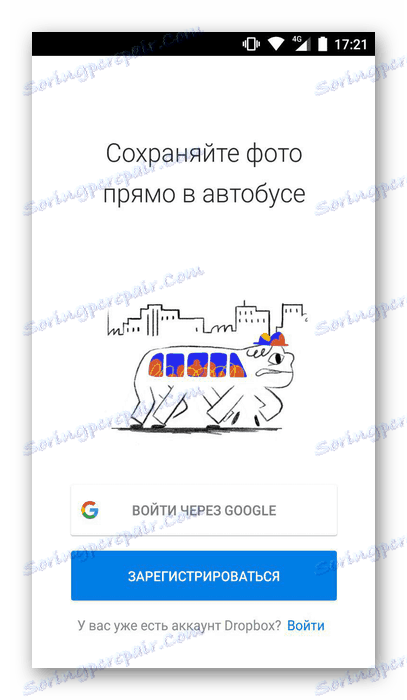 zaregistrujte sa v dropboxu na android