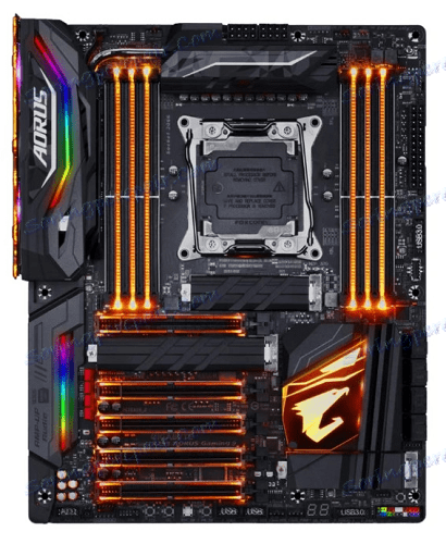منظر عام للوحة الأم GIGABYTE X299 AORUS Gaming 7