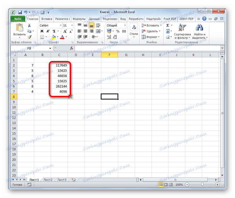 Wyniki obliczeń w programie Microsoft Excel