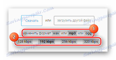 Změňte formát a nastavení datové rychlosti při ukládání zvuku na webu Vocal Remover