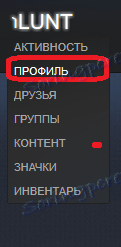 Przejdź do strony profilu na Steam