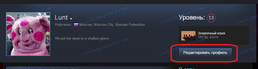Upravit tlačítko profilu ve funkci Steam