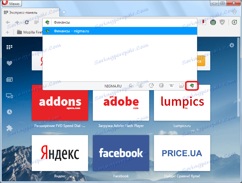 Vytváranie dopytu vo vyhľadávači v službe Opera