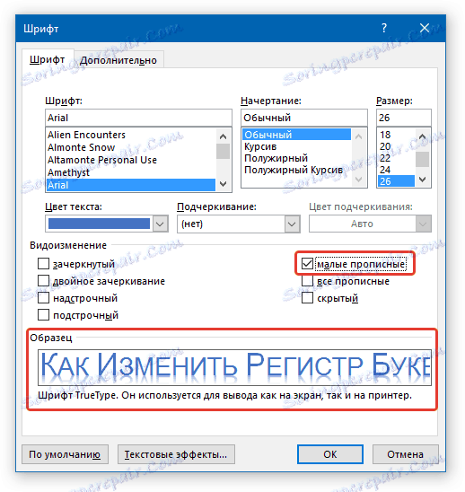czcionka okna w słowie