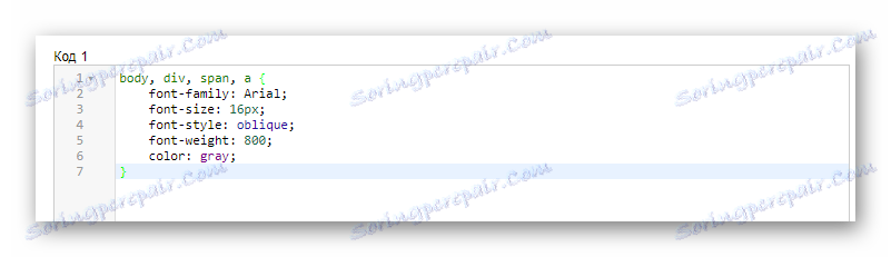 Promijenite boju fonta za dodatne oznake u elegantnom uređivaču kada promijenite font na stranici VK