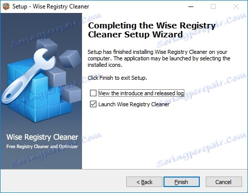 Завършване на монтажа на Wise Registry Cleaner
