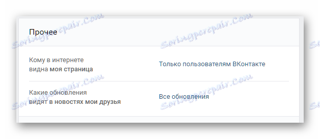 Ďalšie nastavenia ochrany osobných údajov VKontakte