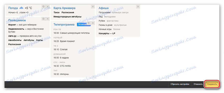 Klepnutím na tlačítko Uložit použijete všechna nastavení widgetu