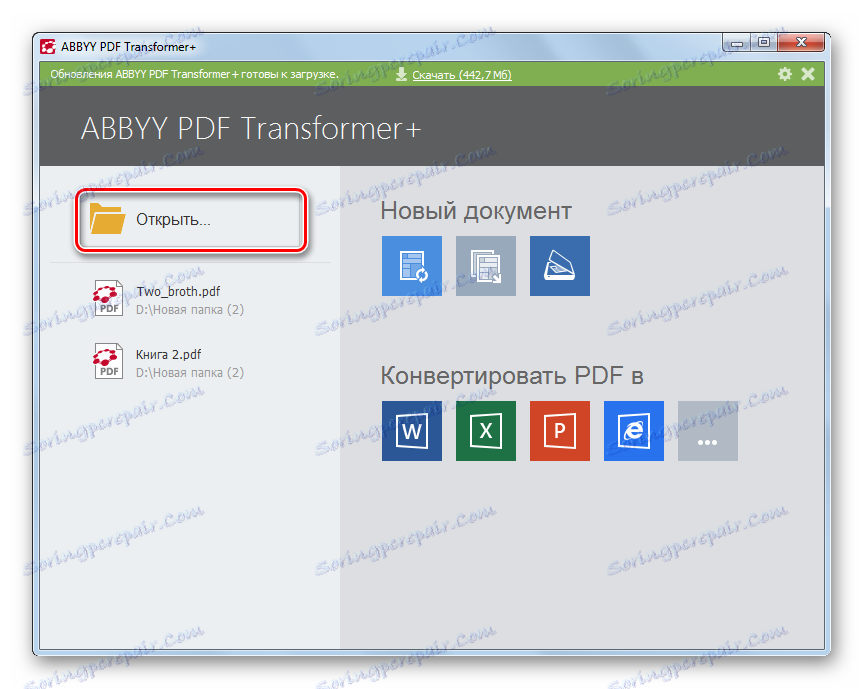 Przejdź do otwartego okna pliku w programie ABBYY PDF Transformer +