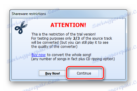 انتقل إلى نافذة الإعدادات للتحويل إلى صيغة MP3 لأصحاب الإصدار التجريبي Total Audio Converter